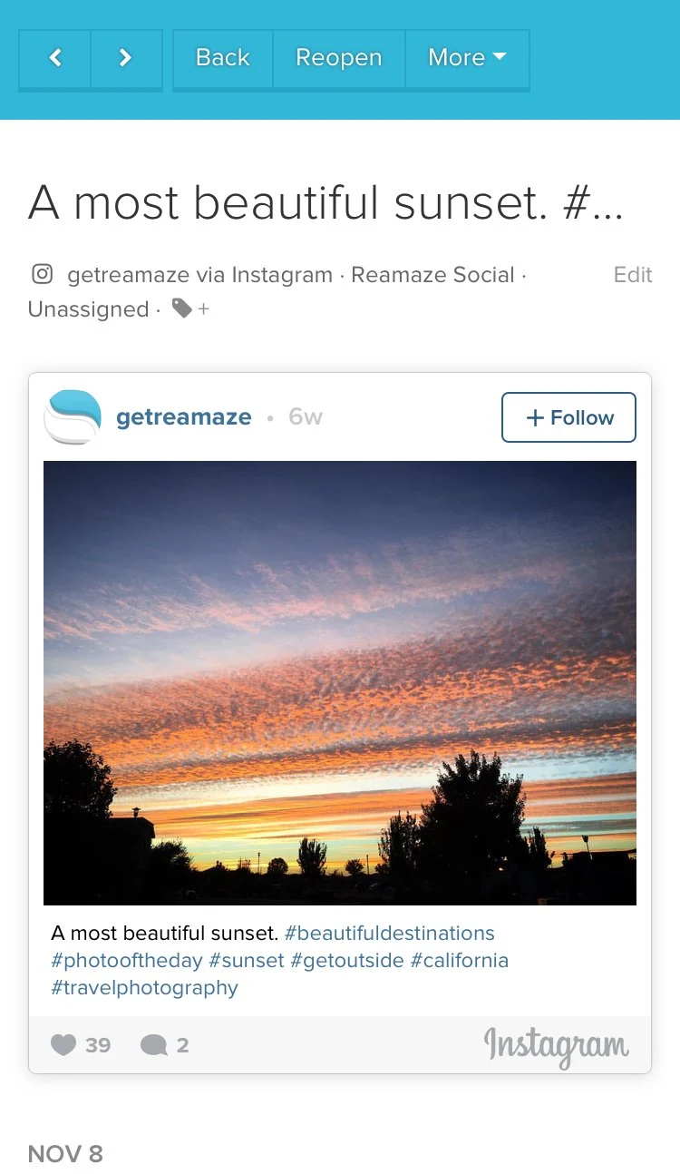 Reamaze screenshot